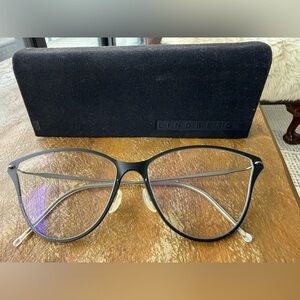 Authentic Lindbergh Titanium Black Cateye Rx Frames